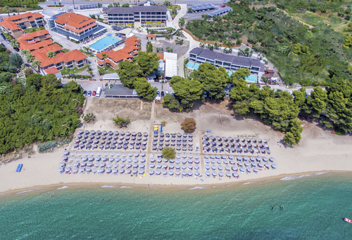 Luftansicht des Hotel Lagomandra Beach, Chalkidiki
