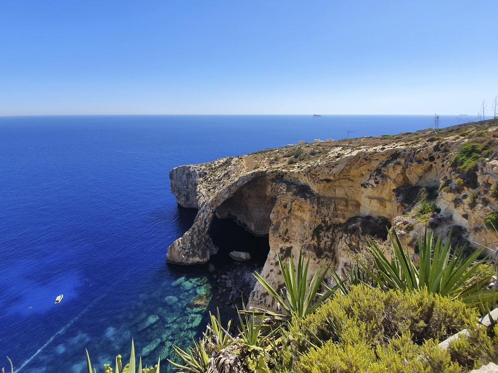 Panorama der Blauen Grotte, Malta