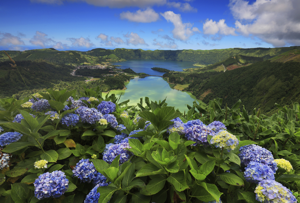 Landschaft von Sete Cidades, Sao Miguel Island, Azoren