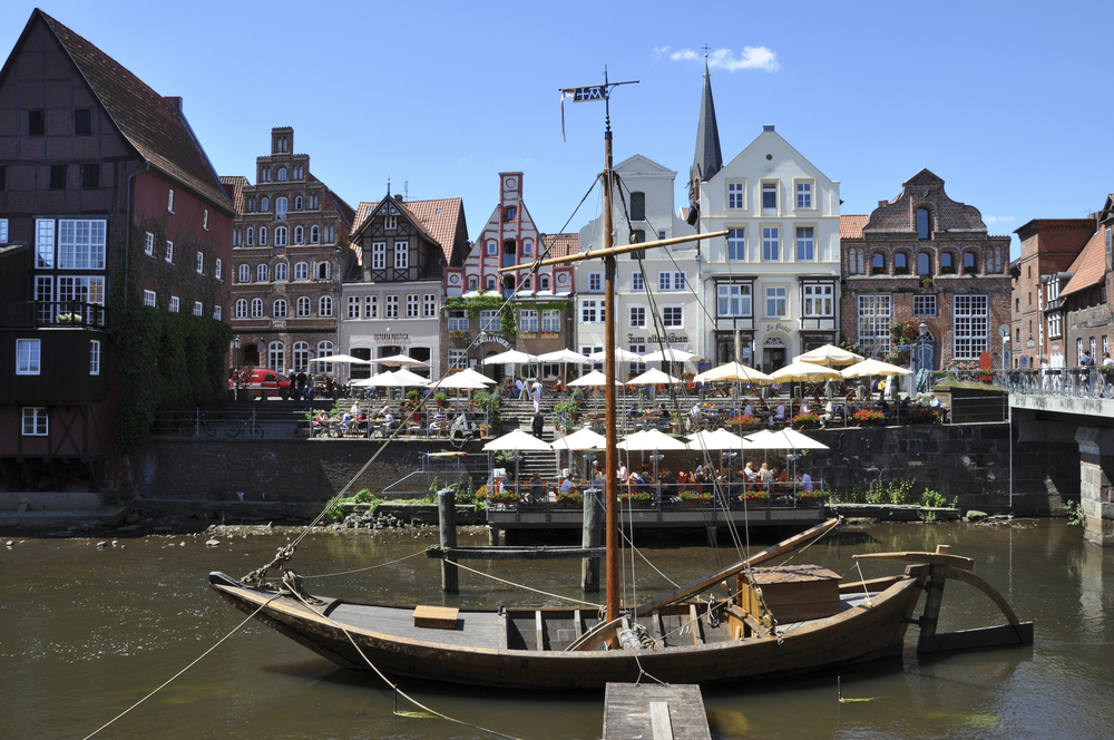 kleiner Hafen von der Ilmenau in Lüneburg