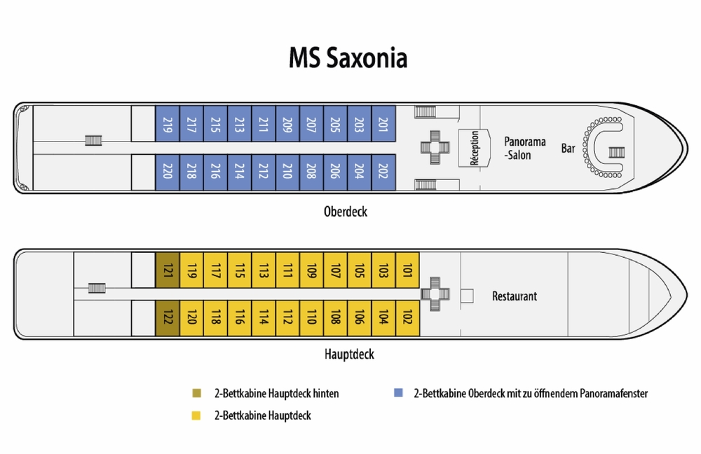 MS Thurgau Saxonia Decksplan