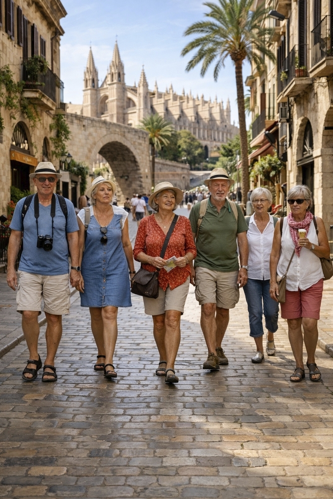 Spaziergang durch die Gassen von Palma de Mallorca, Spanien