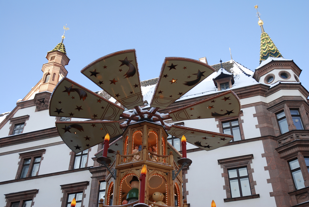 Weihnachtsmarkt in Leipzig, Deutschland
